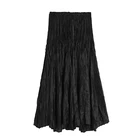 Women casual clothes new autumn women long irregular pleated skirt