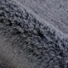 Rabbit Fur Knitted Faux Rabbit Fur Fabric Gray Color Short Pile Rabbit Faux Fur Fabric 100% Polyester Fake Fur Fabric
