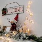 Warm White Led String Led Light Warm White Cotton Star Shaped Christmas Indoor LED String Lights