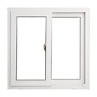 Panama 4mm single glass white pvc sliding windows