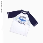 Boy Swimwear Tops Children Swim Short Sleeve Kids Swimsuit