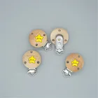 Food grade wooden baby pacifier chain soother dummy clip pacifier nipple holder