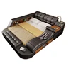 electric massage leather bed king size wedding bed bedroom sets