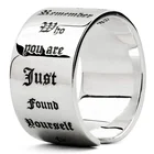 Bible Letters sterling Silver 925 rings for man Index Ring fashion jewelry Thumb ring mygrillz