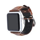 40 High Quality Genuine Leather Watch Strap For Apple Watch Band 6 5 4 3 2 1 38 40 42 44 Mm