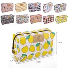 Cartoon Cosmetic Bag Fish Duck Pattern Women Make Up Bag Travel Floral Toiletry Bag Kit