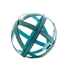 Metal Decorative Ball Metal Blue Metal Band Decorative Ball