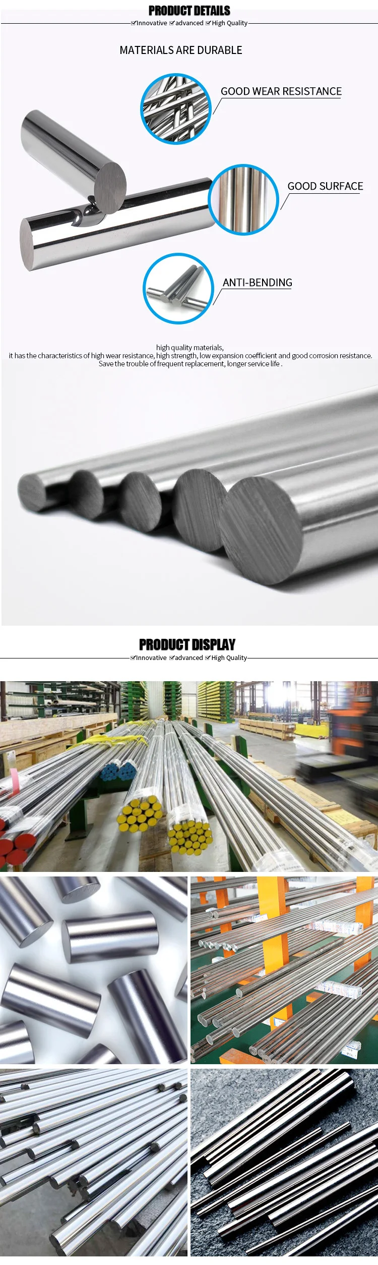 cw12mw alloy round bars long rods with diameter 8mm steel rod