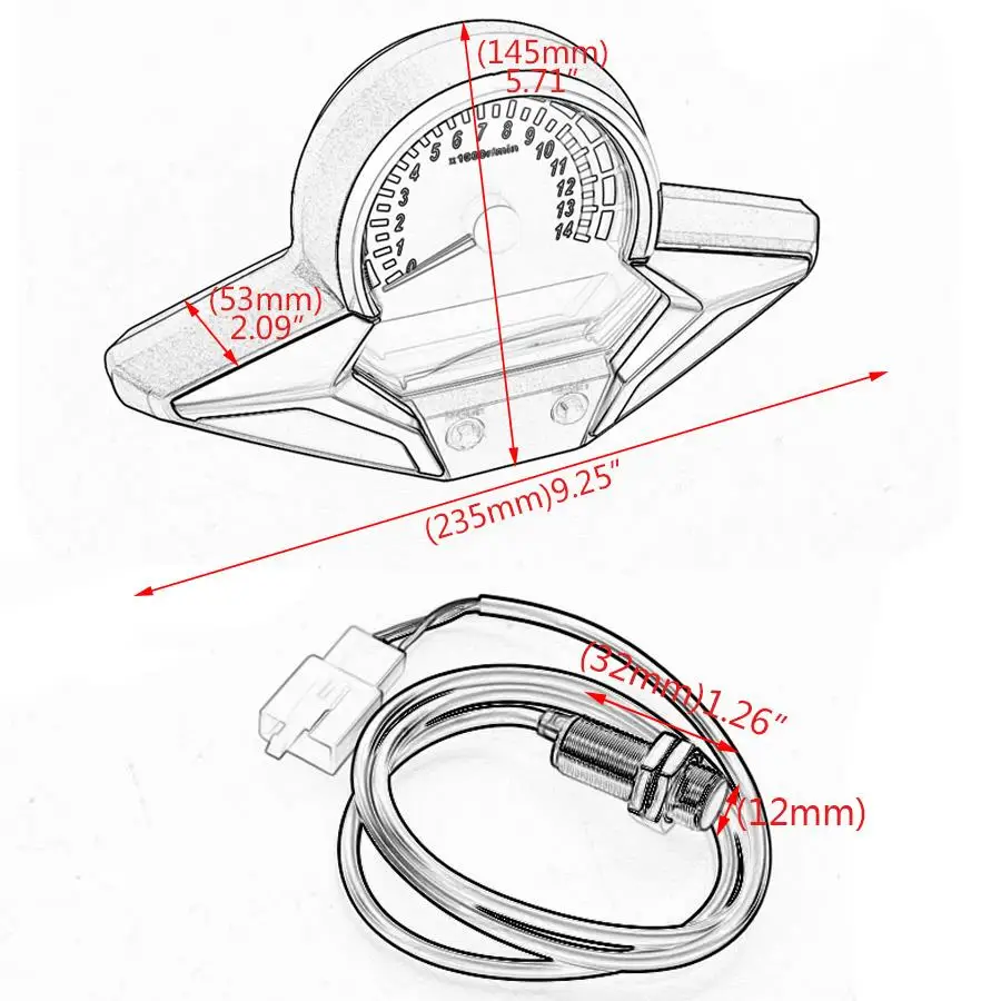 Motorcycle LED LCD Digital Speedometer Odometer Tachometer Gauge Fits For Honda CBR250 R Ultra Low Wholesale Price