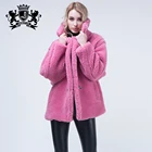 Sheepskin Genuine Leather Sleeve Large Sheep Fur Collar Double Face Lamb Fur