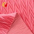 Popular embossed polyester felt washed velvet fleece fabric faisalabad