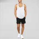 White Vest Singlets Mens White Tank Top Training Singlet Stringer Bodybuilding Vest