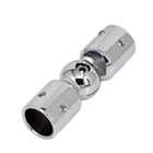 Glass For Shower Room Stainless Steel 2-way Glass To Glass Chrome Connectors For Shower Room