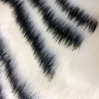 Soft jacquard long pile zebra skin acrylic designer floor rugs carpet fur living room modern