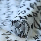 leopard print silk chiffon fabric beach dress silk scarf fabric