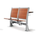 Wooden School Training Furniture School Classroom Desk and Chair with Writing Pad