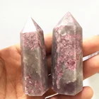 High quality natural crystal healing stones pink tourmaline point for feng shui decoration
