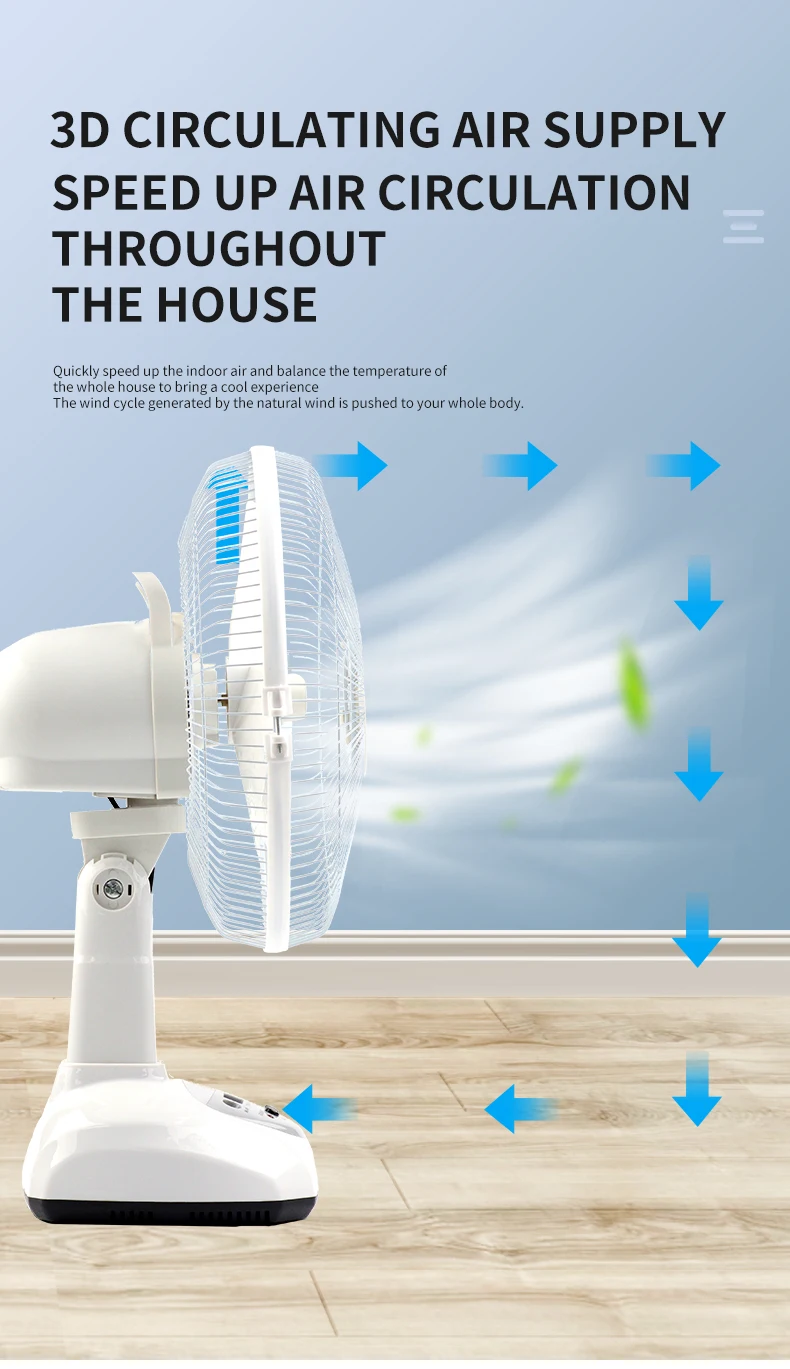Charging Table Portable Fan, Solar, 6v, 8w - detail 12