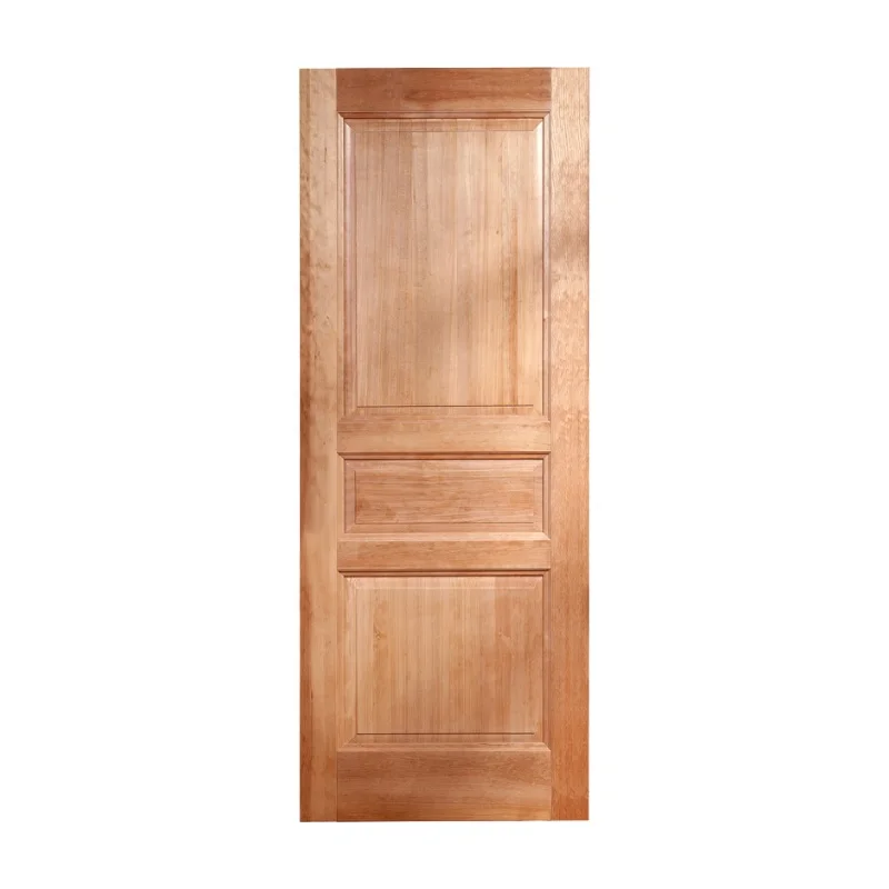 Meitong hemlock 3 لوحة باب غرفة خشب متين داخلي ، أحدث تصميم باب خشبي