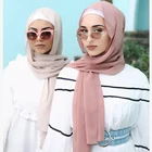 2019 Classic 180*70CM Thicker Plain Shawl Wholesale Malaysia Chiffon hijab