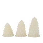 New product launch led wax candles set pine tree shape led candle set 3