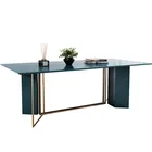Modern 8 seats MDF wood dining table set