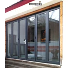 Cheap Price Outdoor Waterproof Aluminium Folding Doors, Foldable Tempered Glass Door Price,Aluminium Bifold Door