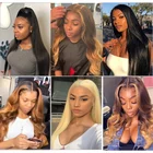 Hot Sale Body Wave Big Curl HD Lace Wig Double Drawn, Grade 12a Brazilian Human Hair Lace Front Wigs For Black Women