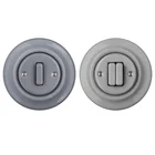 2-Gang Built in Ceramic light switch,triple frames flush mounted porcelain rotary wall switch and socket