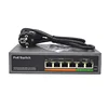 100Mbps 6 port poe switch ethernet switch poe network 65w 250M uplink port 48V-56V lan switch for IP camera or wireless AP ftth