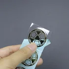 Custom 3M Adhesive No Background Metal Sticker 3D Nickel Gloss Gold Metal Sticker Plate