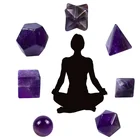 Wholesale healing crystals natural colorful mixed quartz 7 chakra Geometry stone for Energy meditation