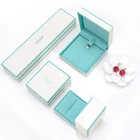 New arrival wholesale white leather jewellery pendent case necklace ring jewelry packaging box