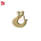 Mining Crane Hook Galvanized Steel Forged Lifting Eye Crane Hoist Hook With Safety Latch For Cargo Control
