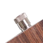 KLP Low Price Customized Mini Style Stainless Steel and Wood 6oz Pocket Hip Flask