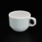 Custom pattern logo promotion melamine tableware single ear white coffee cup