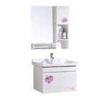 Small cheap pvc bathroom corner vanity bathroom cabinet plastic furniture bathroom vanity no top