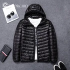 Mens Coat Mens Puffer Coat Plus Size 90% Down 10% Feather Dark Blue Mens Down Coat Winter Jacket Hood