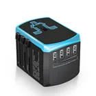 World Adapter Plug Socket 3400mA USB Quick Charger Travel Adaptor EU AUS UK US Plug Adapter