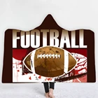 Free shipping most football theme custom printing beach process Hooded Towel for adults