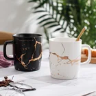 China suppliers drinkware decal marbling effect custom logo marble ceramic mug for gift