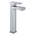 Spout Brass Faucet Tall Square Design Long Spout Brass Water Basin Washbasin Faucet