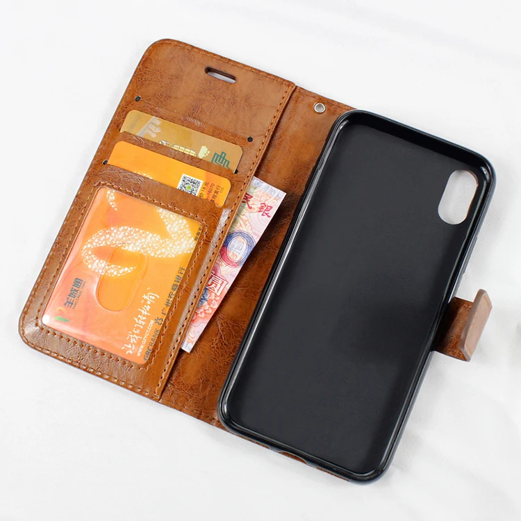 For iphone x xs xsmax xr Leather Cell Mobile Phone Wallet Case With Magnetic Card Slot Holder PU Leather Case for iphone