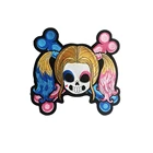 Bady Quinn Girl Skull & Crossbones Patch Ladies Back Embroidery Sew on Patches