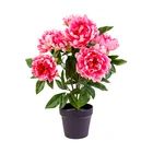 Flowers Ceramic Handmade Artificial Flowers Peony Bonsai With Ceramic Vase For Festival Home Wedding Decoration
