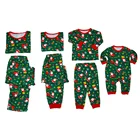 Green Family 2020 Green Cartoon Print Christmas Family Matching Pyjamas
