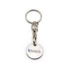 Custom Round Metal soft enamel Coin Holder Hotel Keychain ,Key Ring For Hotel