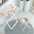 Home kids room funiture kids study table and chair set with storage for children