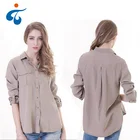Ladies Blouse Blouse Pattern Design Manufactory Wholesale Solid Color Casual Western Fashionable Ladies Blouse