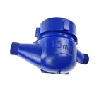 Blue plastic shell wet and dry liquid sealed drip water meter digital flow meter water